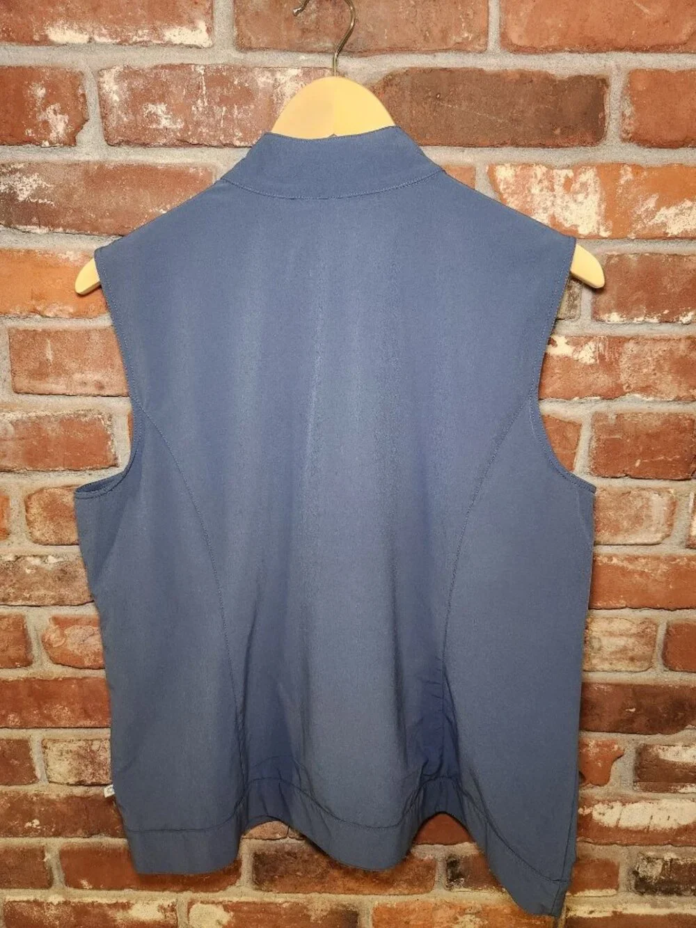 Chico's Zenergy Women's Sz 2 Blue Utility Vest Zip Front Stretch Travel Outdoor